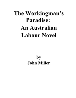 The Workingman's Paradise by John Miller