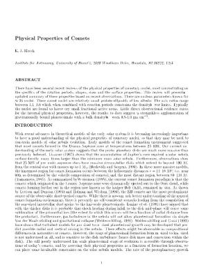 Physical Properties of Comets