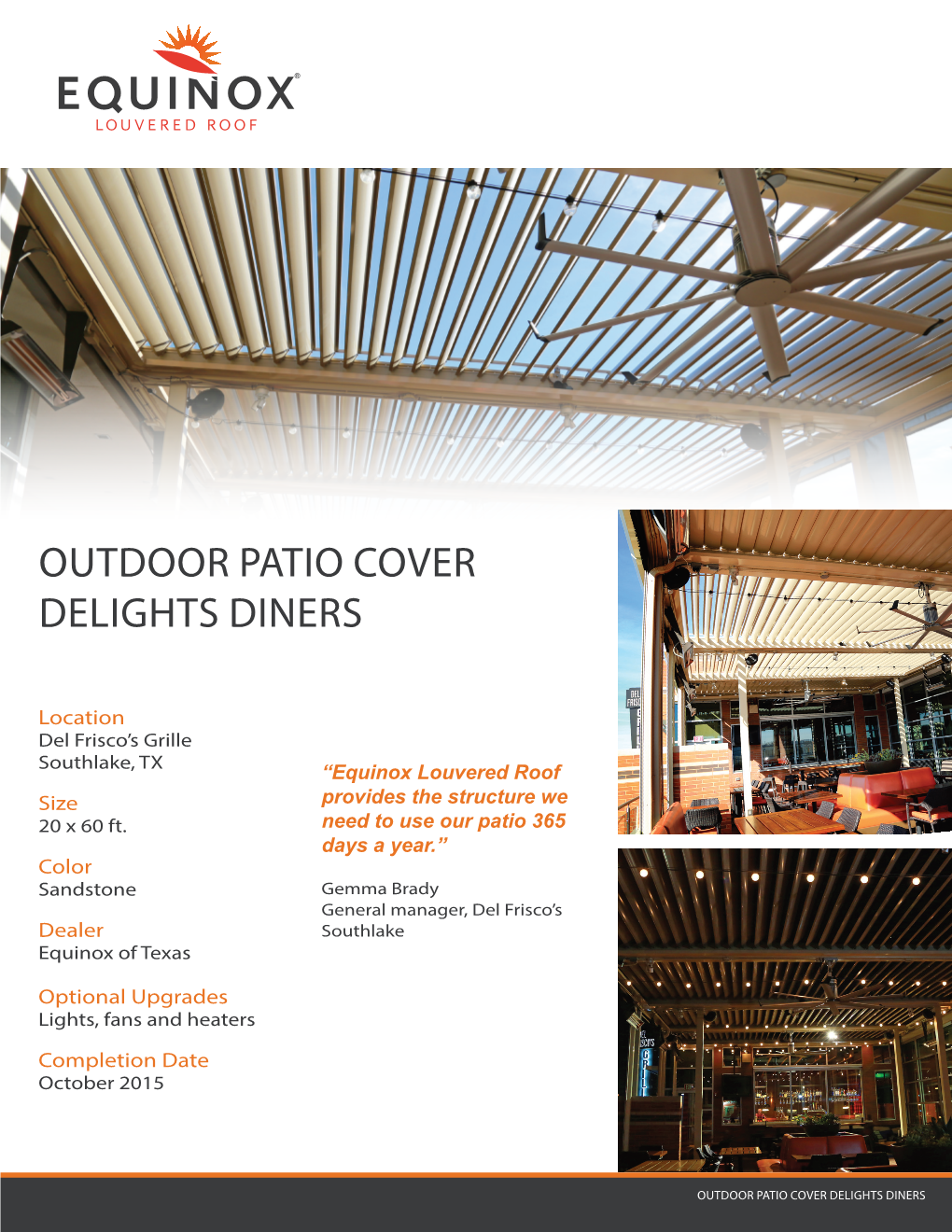 Outdoor Patio Cover Delights Diners