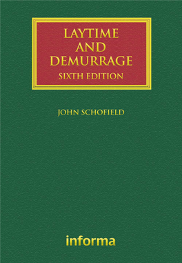 Laytime and Demurrage Sixth Edition