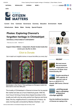 Exploring Chennai's Forgotten Heritage in Chintadripet | | Citizen Matters, Chennai