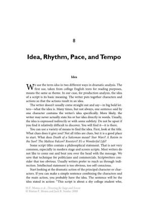 Idea, Rhythm, Pace, and Tempo