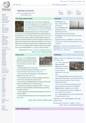 Wikipedia, Arts History Society Biography Mathematics Technology the Free Encyclopedia That Anyone Can Edit