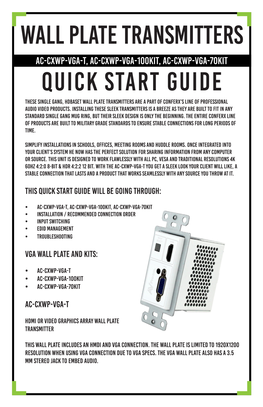 Wall Plate Transmitters Quick Start Guide