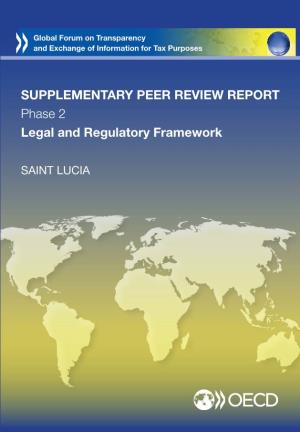 SUPPLEMENTARY PEER REVIEW REPORT Phase 2 Legal and Regulatory Framework