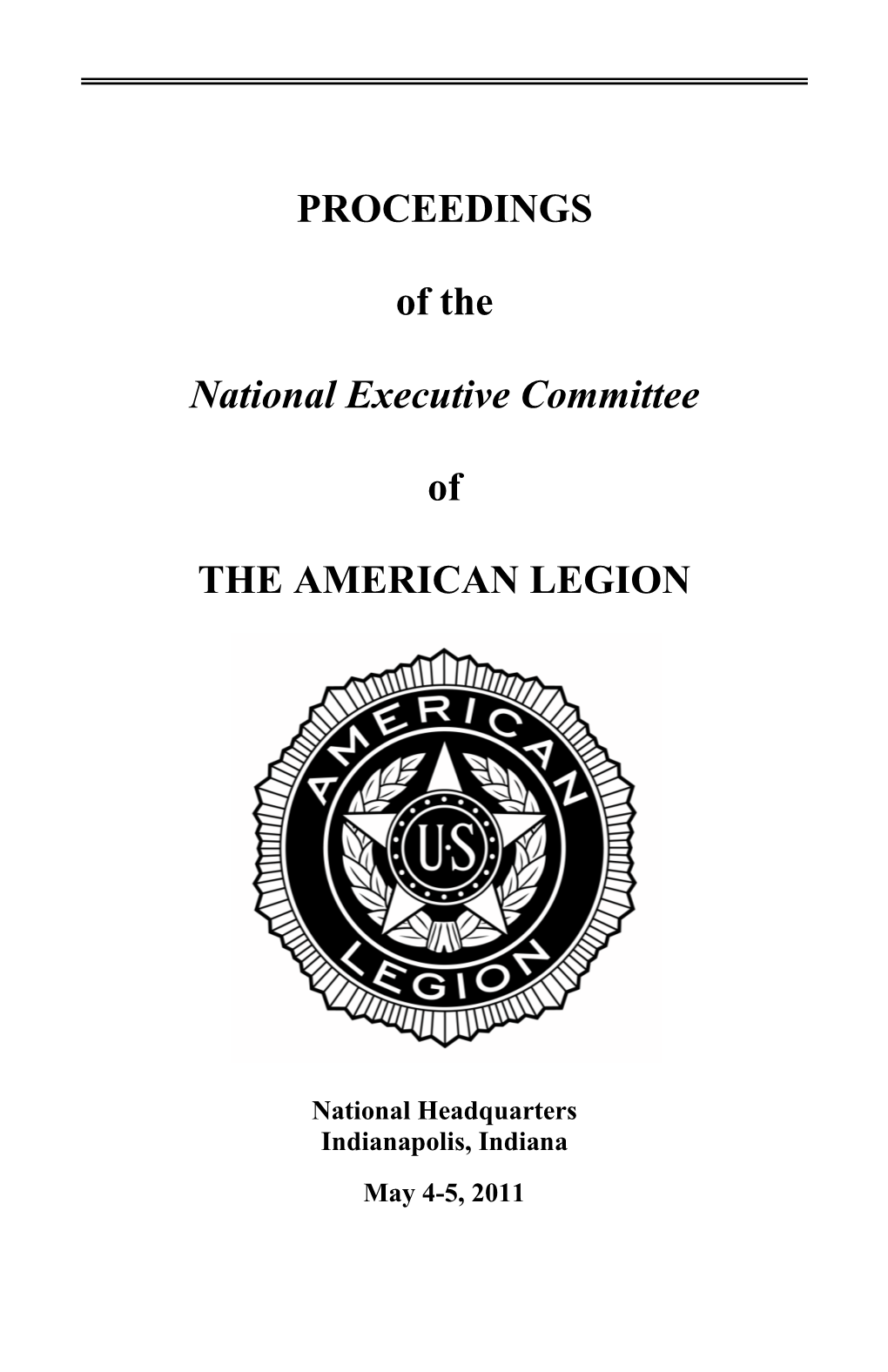 PROCEEDINGS of the National Executive