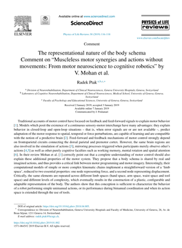The Representational Nature of the Body Schema.Comment On