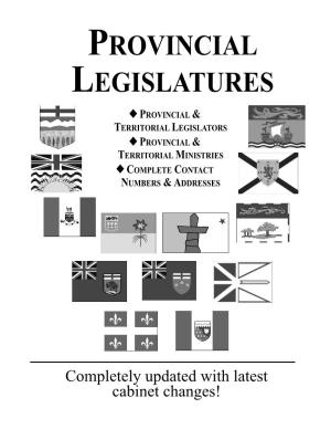 Provincial Legislatures
