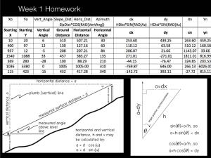 Week 1 Homework You Can Only Use a Planar Surface So Far, Before the Equidistance Assumption Creates Large Errors
