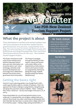 Newsletter Lao PDR-New Zealand Tourism Support Project