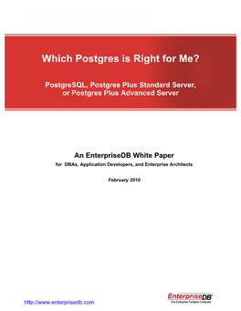 Which Postgres Is Right for Me?