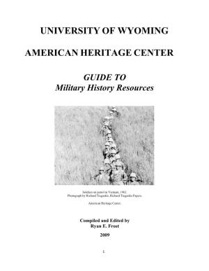 Guide to Military History Collections