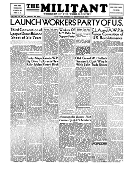 Launch Workers Party of U.S