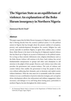 An Explanation of the Boko Haram Insurgency in Northern Nigeria