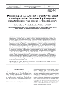 Developing an Edna Toolkit to Quantify Broadcast Spawning Events of the Sea Scallop Placopecten Magellanicus: Moving Beyond Fertilization Assays