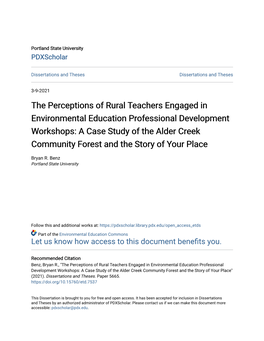 The Perceptions of Rural Teachers Engaged In
