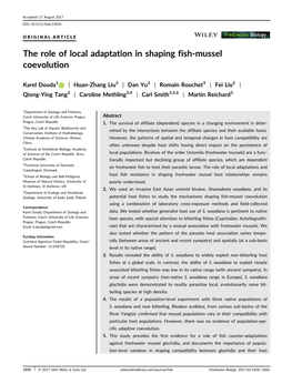 The Role of Local Adaptation in Shaping Fish‐Mussel Coevolution