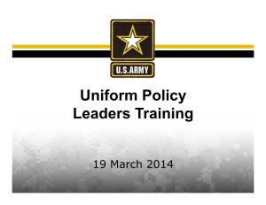 U If P Li Uniform Policy Leaders Training