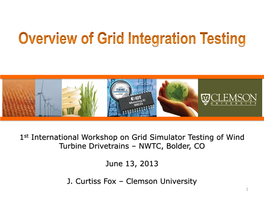Overview of Grid Integration Testing Requirements for Wind Power