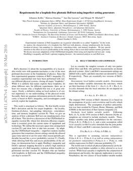 Requirements for a Loophole-Free Photonic Bell Test Using Imperfect Setting Generators