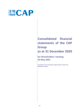 Consolidated Financial Statement 2020