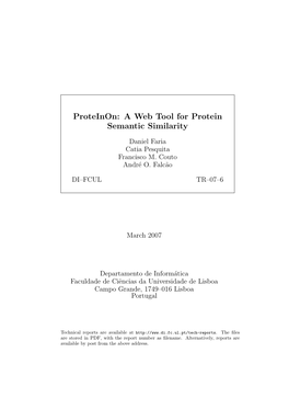 A Web Tool for Protein Semantic Similarity