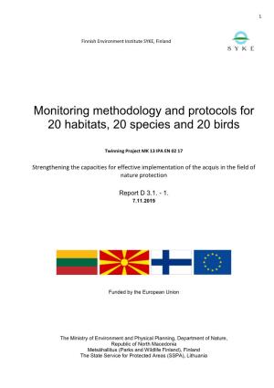 Monitoring Methodology and Protocols for 20 Habitats, 20 Species and 20 Birds