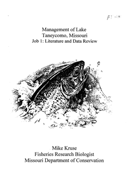 History of the Management of Lake Taneycomo