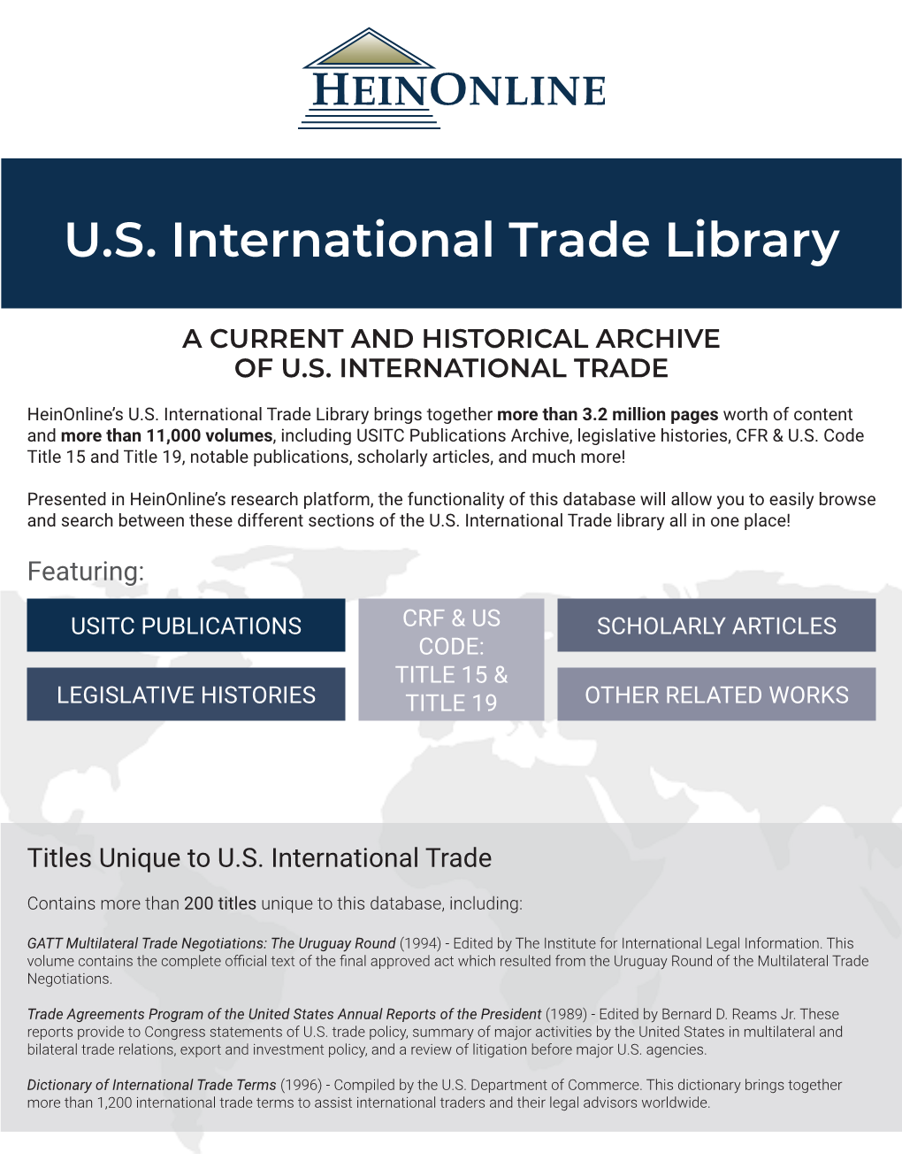 U.S. International Trade Library