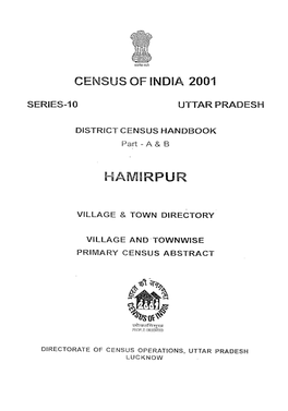 District Census Handbook, Hamirpur, Part XII-A & B, Series-10, Uttar