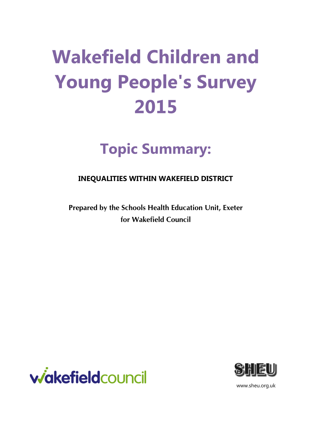 Inequalities in Wakefield District