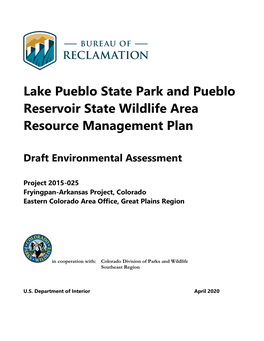 Lake Pueblo State Park and Pueblo Reservoir State Wildlife Area Resource Management Plan