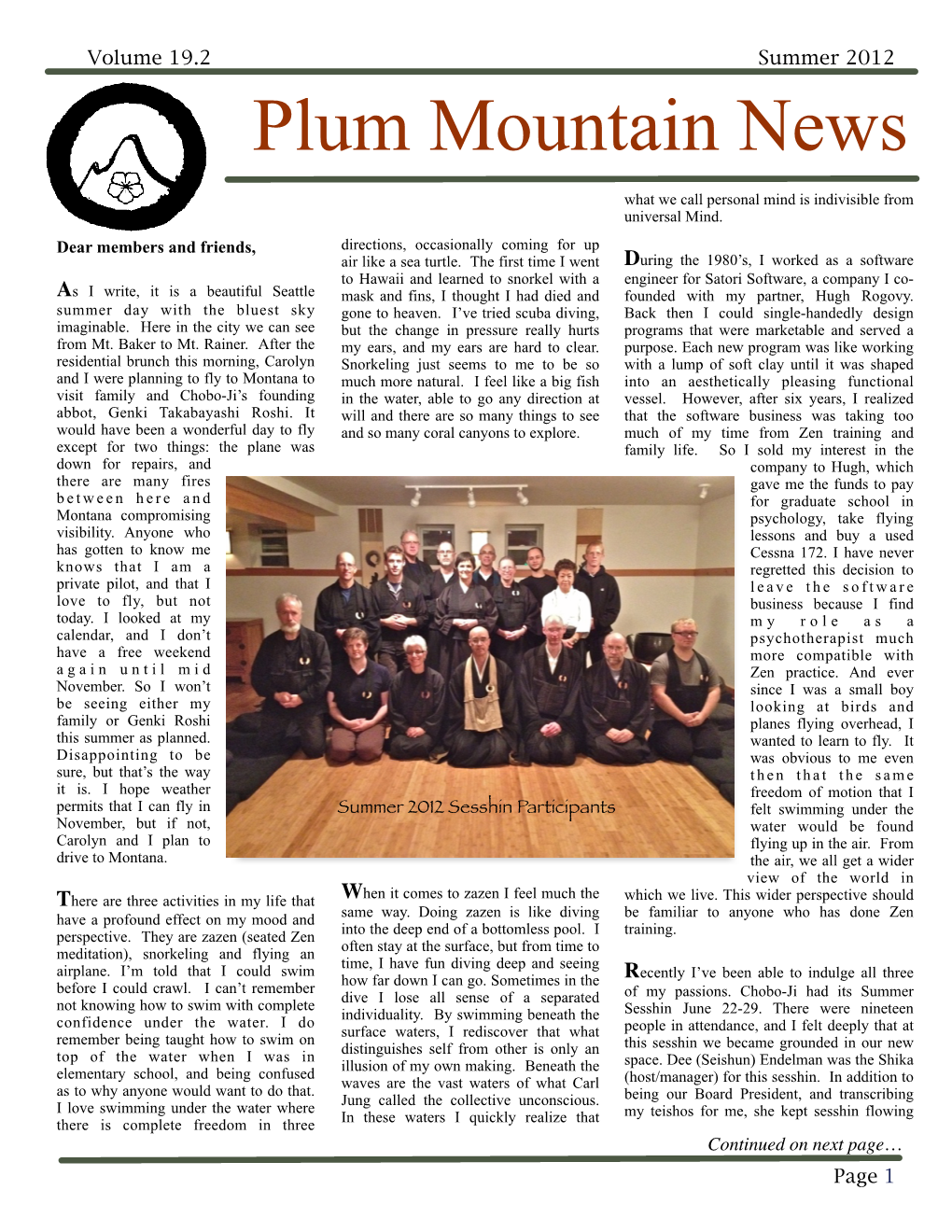 Plum Mountain News