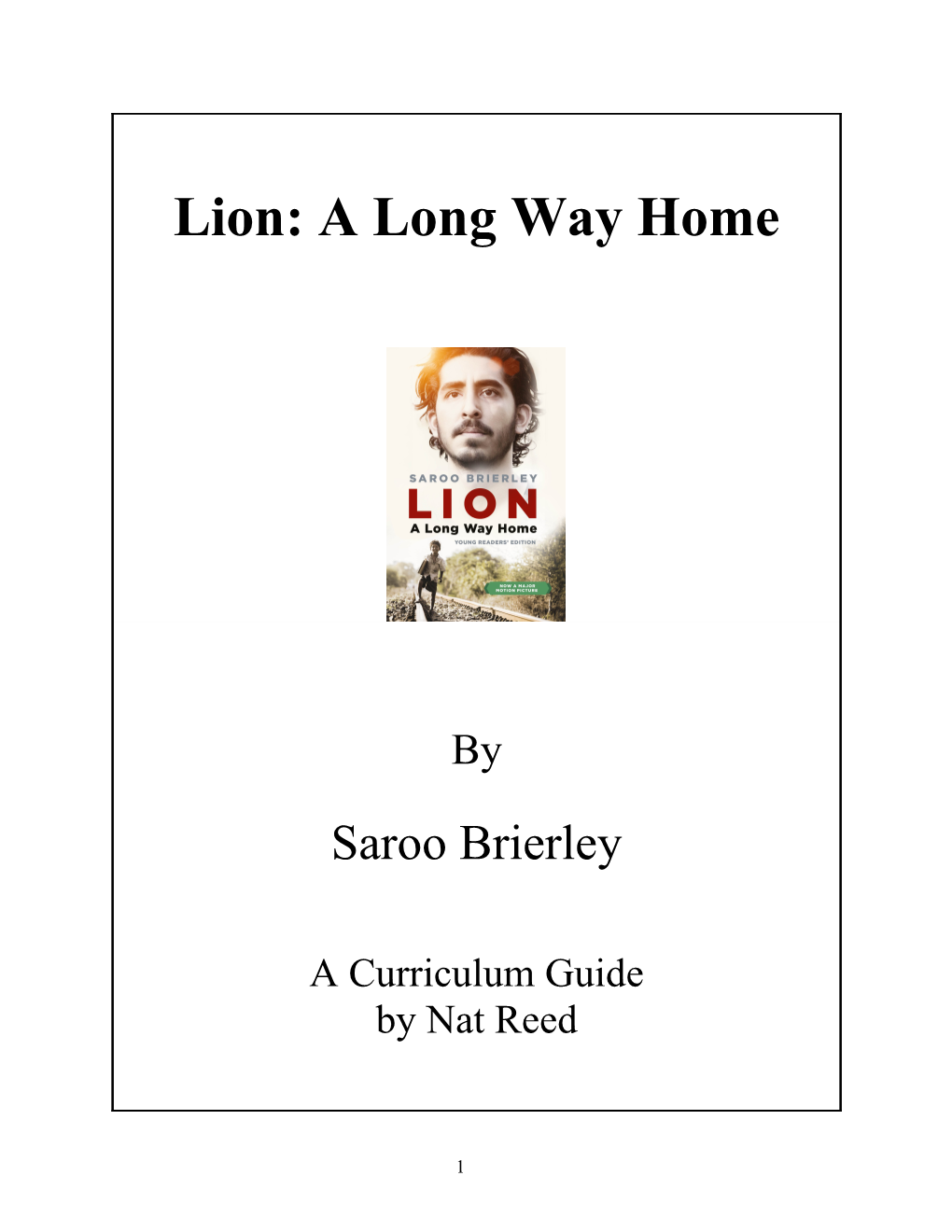Lion: a Long Way Home