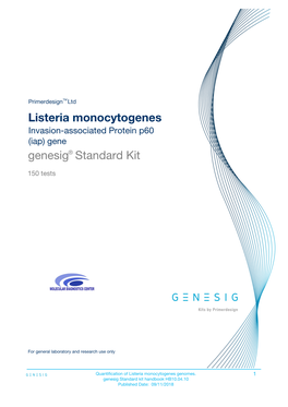 Listeria Monocytogenes Genesig Standard
