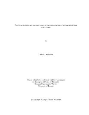 By Charles J. Woodford a Thesis Submitted in Conformity