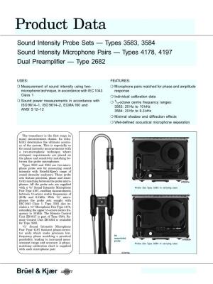 Product Data: Sound Intensity Probe Sets