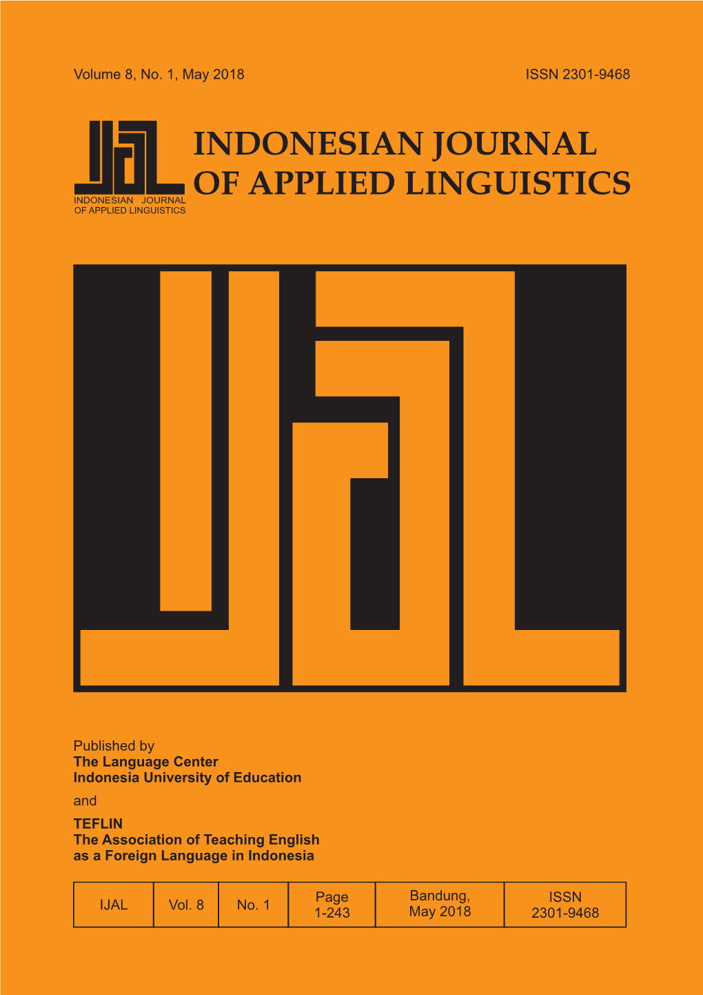 Indonesian Journal of Applied Linguistics Indonesian Journal of Applied Linguistics