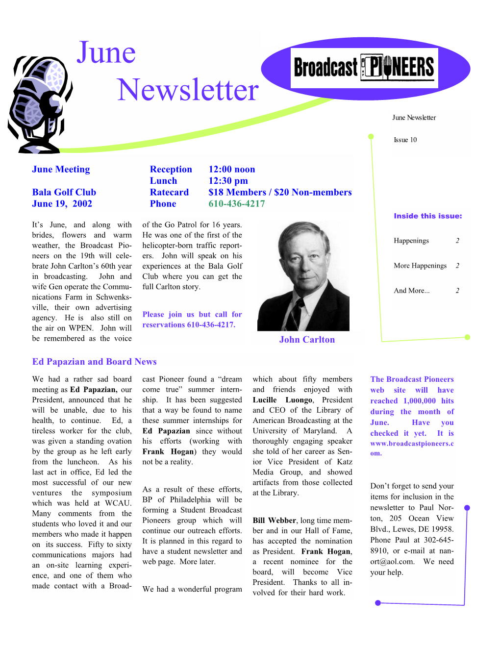 June Newsletter June Newsletter