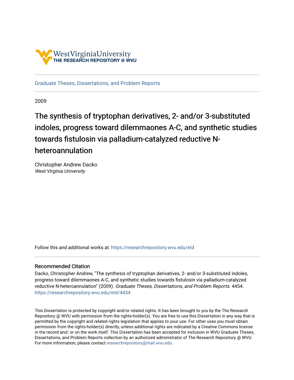 The Synthesis of Tryptophan Derivatives, 2