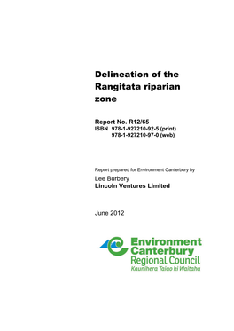 Delineation of the Rangitata Riparian Zone