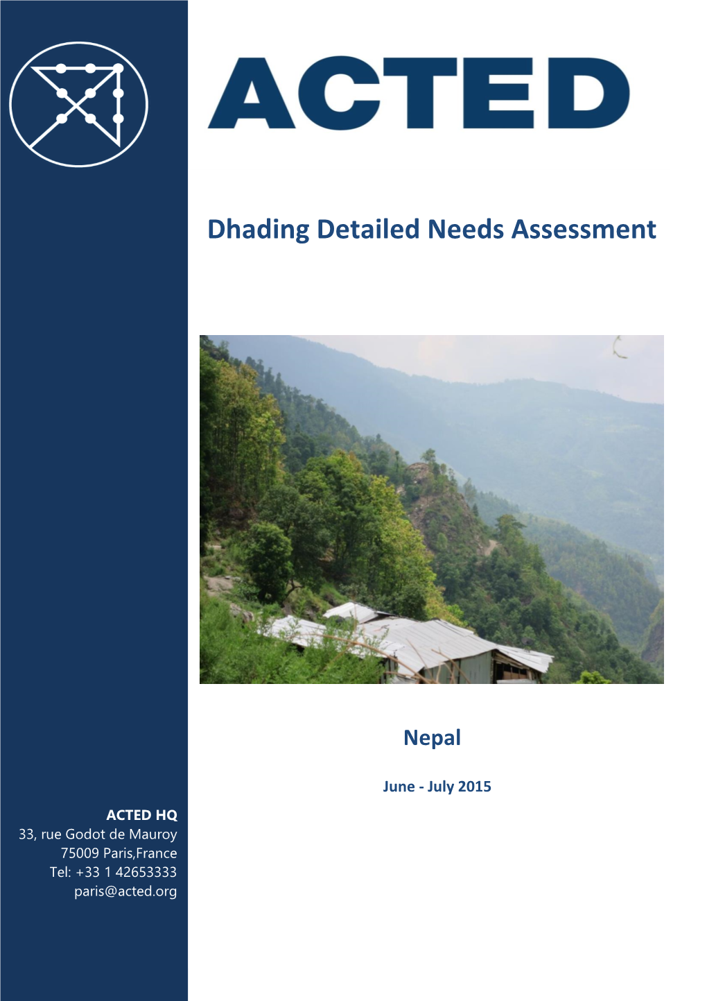 Dhading Detailed Needs Assessment