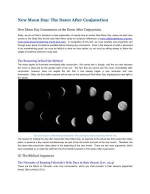 New Moon Day: the Dawn After Conjunction