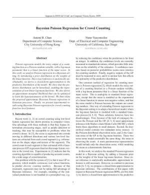 Bayesian Poisson Regression for Crowd Counting