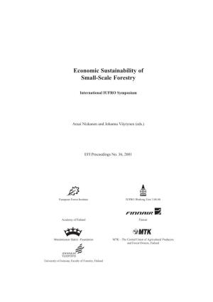 Economic Sustainability of Small-Scale Forestry