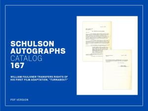 Schulson Autographs Catalog 167