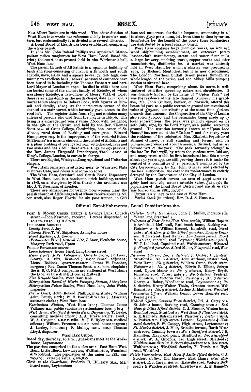 West Ham, Stratford and South Essex Dispensary Defrayed by the Corporation of the City of London