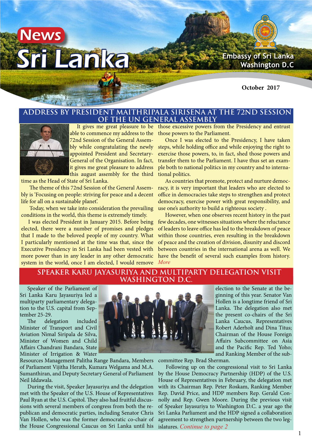 Embassy of Sri Lanka News