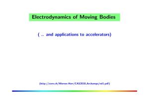 Electrodynamics of Moving Bodies