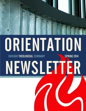 Chicago Theological Seminary Spring 2014 Newsletter